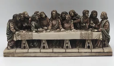 Detailed Vintage Roman A. Giannetti LAST SUPPER Figurine Signed 10.75” Long - W • £19.21