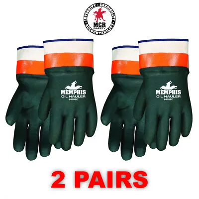 MCR Safety 6410SC Large Oil Hauler Memphis Chemical Resistant Gloves (2 PAIRS) • $19.75