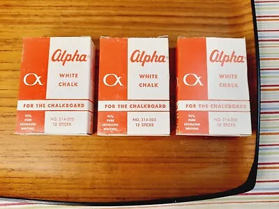 3 Packs Vintage White Alpha Chalk Weber Costello 314-005 Lot Levigated Dustless • $17.95