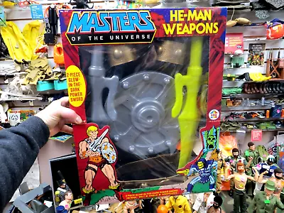 1983 He-man Motu Masters Of The Universe: Child Size Power Sword Weapons Set Mib • $499