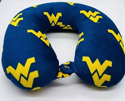 West Virginia University Mountaineers Blue & Yellow Neck Pillow • $20