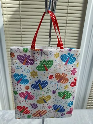 Reusable Party Gift Bags. Handmade In A Cotton Fabric. Dotty Butterflies. • £1.25