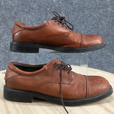 Nunn Bush Shoes Mens 9.5 M Maxwell Dress Cap Toe Oxford 83362-03 Brown Leather • $22.79