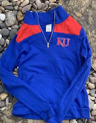 KU Jayhawks Victoria Secret Half Zip Pullover. Small. Good Condition • $20