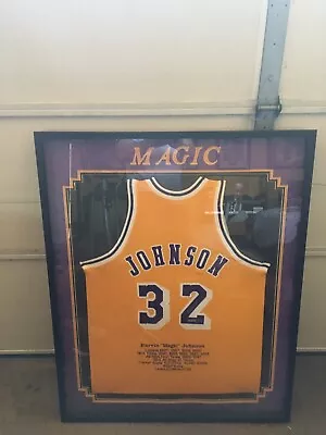 Uda Signed Magic Johnson Jersey 28/32 (framed) • $2000