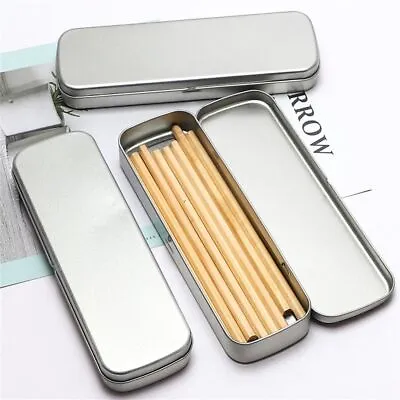 1pc Simple Metal Pencil Case For Kids School Supplies Stationery Boxes • £5.61