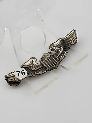 VINTAGE Sterling Silver .925 WWII Era USAF Pilot Military Wings Eagle Pin. 3 In • $139.99