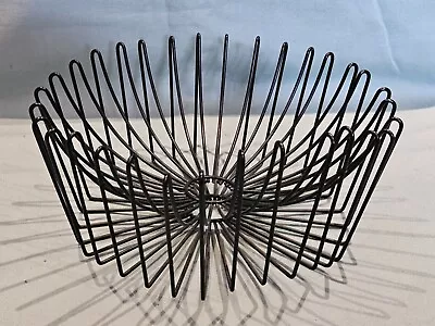 Vintage 1990s Ikea Ehlen Johansson Tradig Black Wire Metal Fruit Bowl GC • £22.99