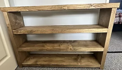 Wooden Shoe Rack Furniture Shoe Storage Chunky Shoe Shelving Rustic Handmade • £170