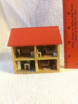 Vintage Miniature Dollhouse With Handmade Furniture • $19.99