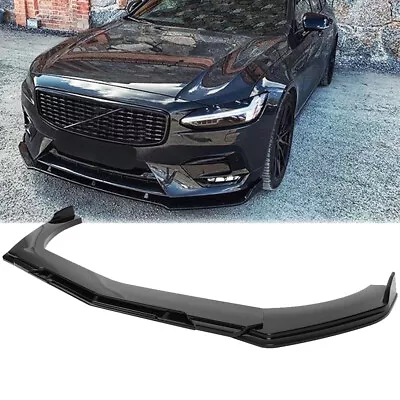 Black Front Bumper Lip Splitter Molding Trim Body Kit For Volvo S40 S60 S70 S80 • $79.11