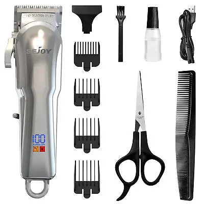 SEJOY Electric Hair Clippers Mens Rechargeable Beard Trimmer Shaver Grooming Kit • $31.99