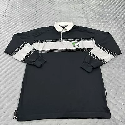 Guinness Polo Shirt Mens XL Black Rugby Beer Long Sleeve Heavyweight Athletic • $27.77