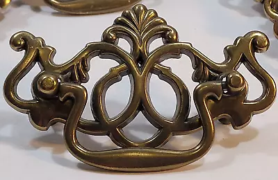 Vintage Brass Batwing Chippendale Metal Drop Bail Pull Drawer Dresser Hardware • $9.95