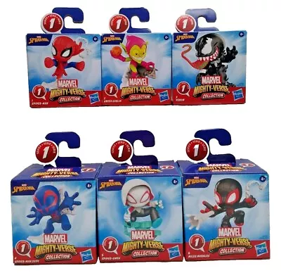 Marvel Mighty-Verse Spiderman Series 1 Complete Set All 6 Figures 2024 NIB • $79.99