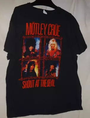 Motley Crue XL Black Shout At The Devil Concert Tour Band Shirt XL Tommy Lee • $25