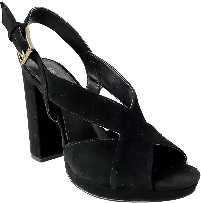 Michael Michael Kors Women's Berkley Dress Sandal Suede Black Size: 6.5 M • $99.98