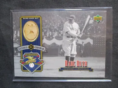 2001 Upper Deck Centennial Anniversary Game Used Bat #ALB-BR Babe Ruth Yankees • $350