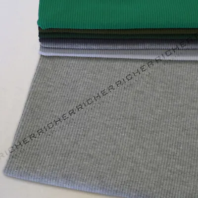 Fat Quarter 100% Knitted Cotton 2x2 Rib Babywear Stretch Jersey Fabric Material • £4.50