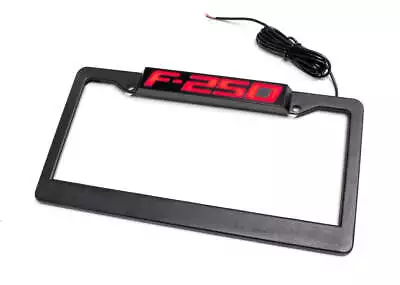 1999-2018 Ford F250 Super Duty Red LED Light Up Billet License Plate Frame Black • $109.95