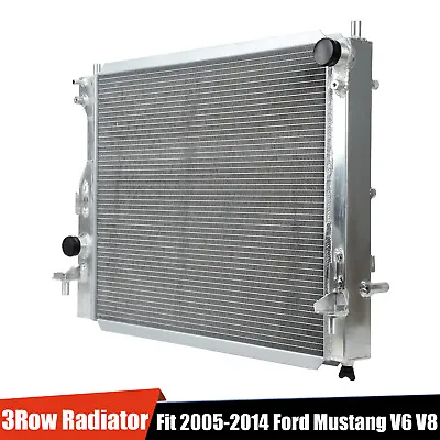 3 Row Aluminum Radiator For 2005-2014 Ford Mustang GT Base 3.7 3.9 4.0 4.6 5.0L • $135.99