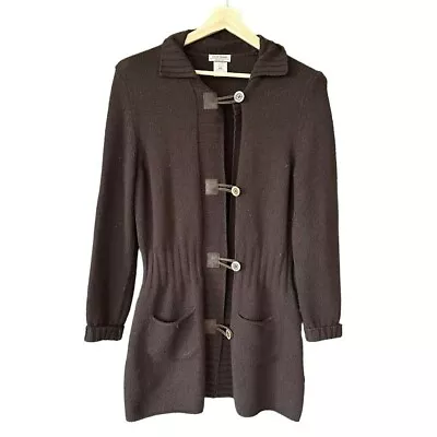 Gran Sasso Brown Cashmere Blend Long Loop Button Cardigan Womens 44 (M) • £48.20