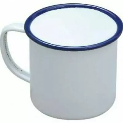 Falcon Traditional Enamel White Mug 9cm X 568ml - 50009 • £6.95