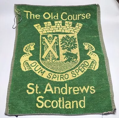 Vtg The Old Course Golf Towel St. Andrews Scotland Dum Spiro Spero • $14.95