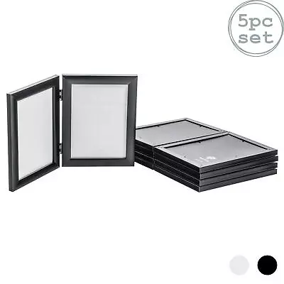 £16.95 • Buy Double Photo Frame Picture Frames Folding Standing Hinged Black 5x7 Portrait X5