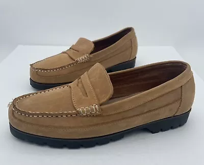 Northern Explorer Loafers Men's Size 9.5 Tan Suede Leather Slip On • $32