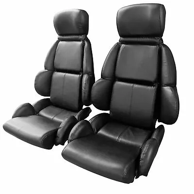 Corvette C4 Leather Seat Covers Black Standard 1989-1992 • $999.99