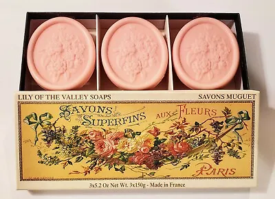 Lorcos Lily Of The Valley Perfumed Soap Boxed Set Of 3 Bars 5.2 Oz Each France  • £37.63
