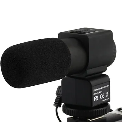 Video Microphone  Stereo Recording 3.5mm Microphones For DSLR Camera/DV Camcorde • $19.95