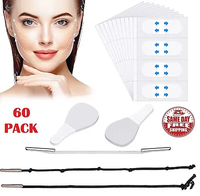 $7.99 • Buy 60× Ultra-thin Invisible Face Lift Tape Face Eye & Neck Hiding Wrinkles V Shape