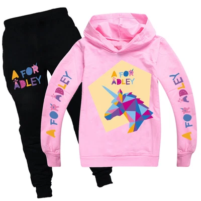 £19.68 • Buy A For Adley Kids Boys Girls Print Hoodie+Pants Suits Sweatshirt Tracksuit 2-14Y