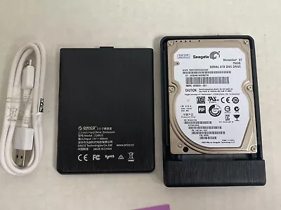 Seagate 750GB Momentus XT Serial ATA Hybrid ST750LX003 W/Orico Enclosure USB 3.0 • $60