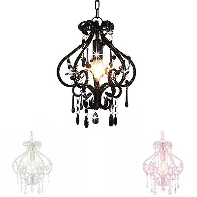 Ceiling Lamp With Beads Round E14 Hanging Pendant Lamp Multi Colours VidaXL • $65.99