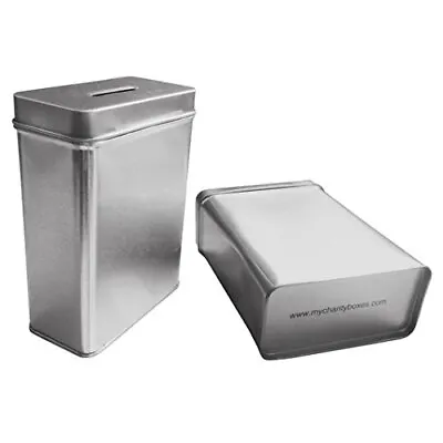 Savings Tin ~ Money Tin ~ Charity Tin Box (Square) • £10.67