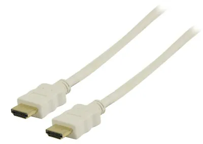 £4.65 • Buy HDMI Lead  Cable White Short 0.5 Mtr High Speed Gold ,Great Quality Interconnect