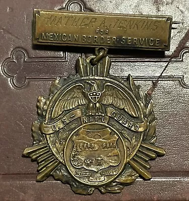 RARE 1917 WWI Named Mexican Border Service Medal Co B 8th Inf National Guard • $199