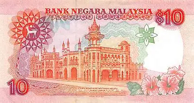 Malaysia  $10  Ringgit  ND. 1989  P 29  Series  RL  Circulated Banknote DD3 • $11.50