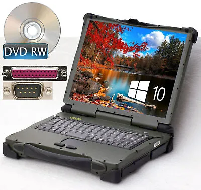 Roda Rocky III + Notebook 15   38cm SSD RS-232 Lpt Parallel Akku Ok Windows 10 • £376.55