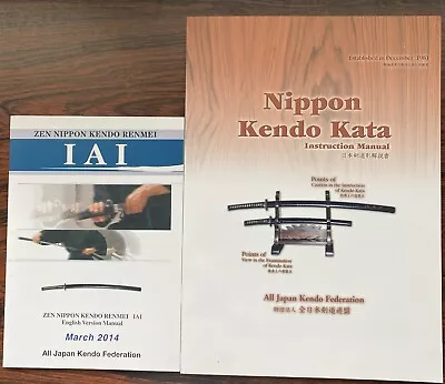 All Japan Kendo Federation Kendo Kata & Iaido Manuals Nippon AJKF AUSKF • $30