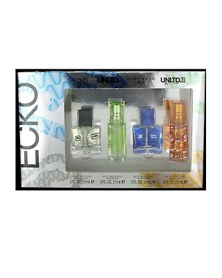 Marc Ecko 0.5 Oz EDT 4 Piece Gift Set-MEM+MEB+MEU+MEG • $28.49