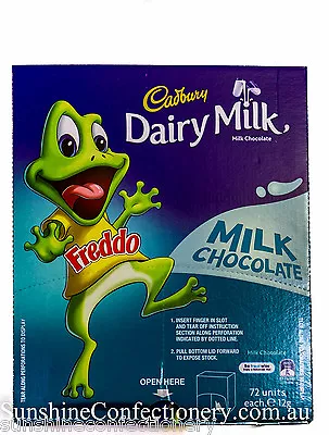 FREDDO FROGS - 72 Pieces X 12g - Cadbury Milk Chocolate Bars Canteen Sweets • $51.49