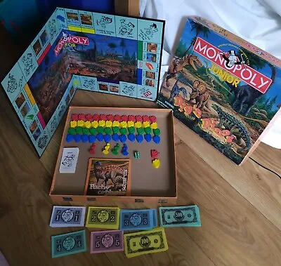 Monopoly Junior Dig N Dinos Parker Brothers USED Board Game Hasbro 1998 • $31.89