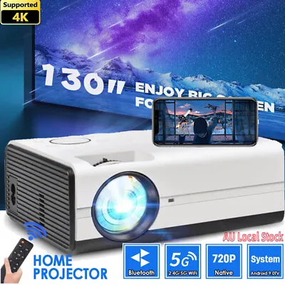 4K 5G 1080P WiFi Projector Bluetooth Android Video Movie Home Theater Cinema USB • $110.99