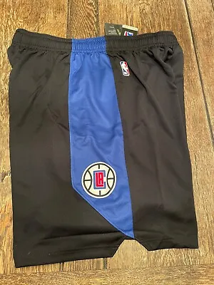 Nwt LOS ANGELES CLIPPERS Men's 2XL Black NIKE Dri-Fit Basketball Shorts NBA XXL • $35