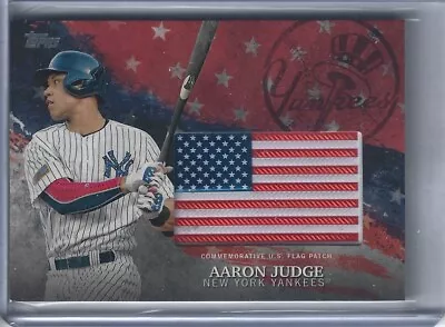 2018 Topps Independence Day US Flag Patch Red Aaron Judge /25 #IDML-AJ • $50