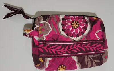Vera Bradley Hot Pink Floral Small Cosmetic Bag - Plastic Lined • $12